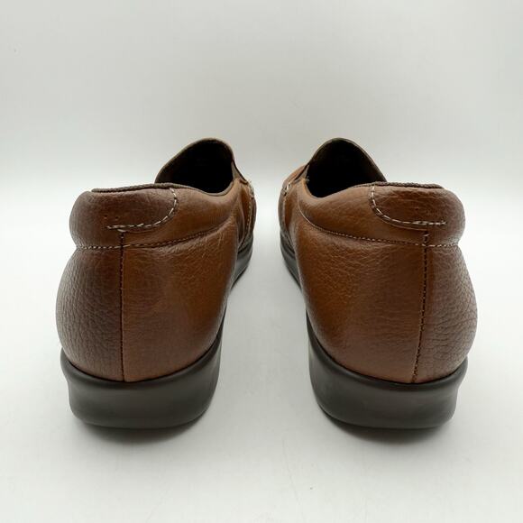 SAS Womens Twin Slip On Walking Shoe US 10.5 Narrow EU 41 Brown Leather NIB - Picture 10 of 13